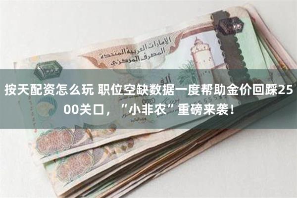 按天配资怎么玩 职位空缺数据一度帮助金价回踩2500关口，“小非农”重磅来袭！