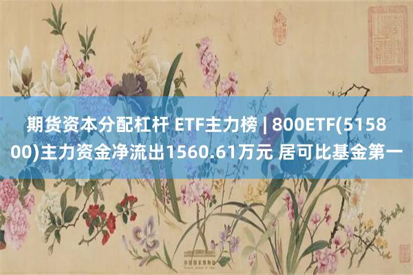 期货资本分配杠杆 ETF主力榜 | 800ETF(515800)主力资金净流出1560.61万元 居可比基金第一